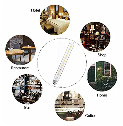 ZRJIA E27 T30 300mm Decoratieve LED Lamp Vintage Stijl Retro Industrieel Antiek Edison E27 T30 6W 600lm 2700K warm wit 360° 230V, Geen Flikkering, Niet-dimbaar (Pack van 2) - Image 5
