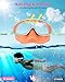 Keary Kids Swim Goggles with Nose Cover Swimming Goggles for Kids 6-14 8-12 Age 4-7 3-6 Toddler Boys Girl Youth Child Snorkel Mask Anti Fog Diving Masks Pool Water Glasses Round Frame Leakproof