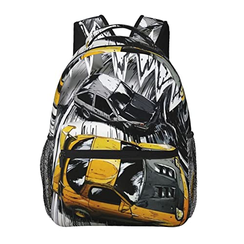 [Xshm] 頭文字d リュック 大容量 バックパック 多機能 リュックサック 軽量 通学 旅行 入学 子どもリュック 男女兼用