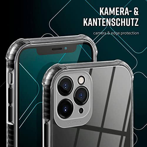 Carcasa iPhone 11 Pro Max ONEFLOW transparente con protector de cámara 3D negro 3