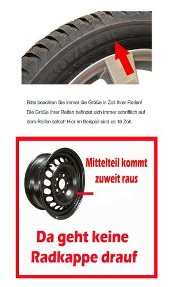 Copricerchi Universal Draco Silver 16″ - Set Da 4, NRM - Foto 2