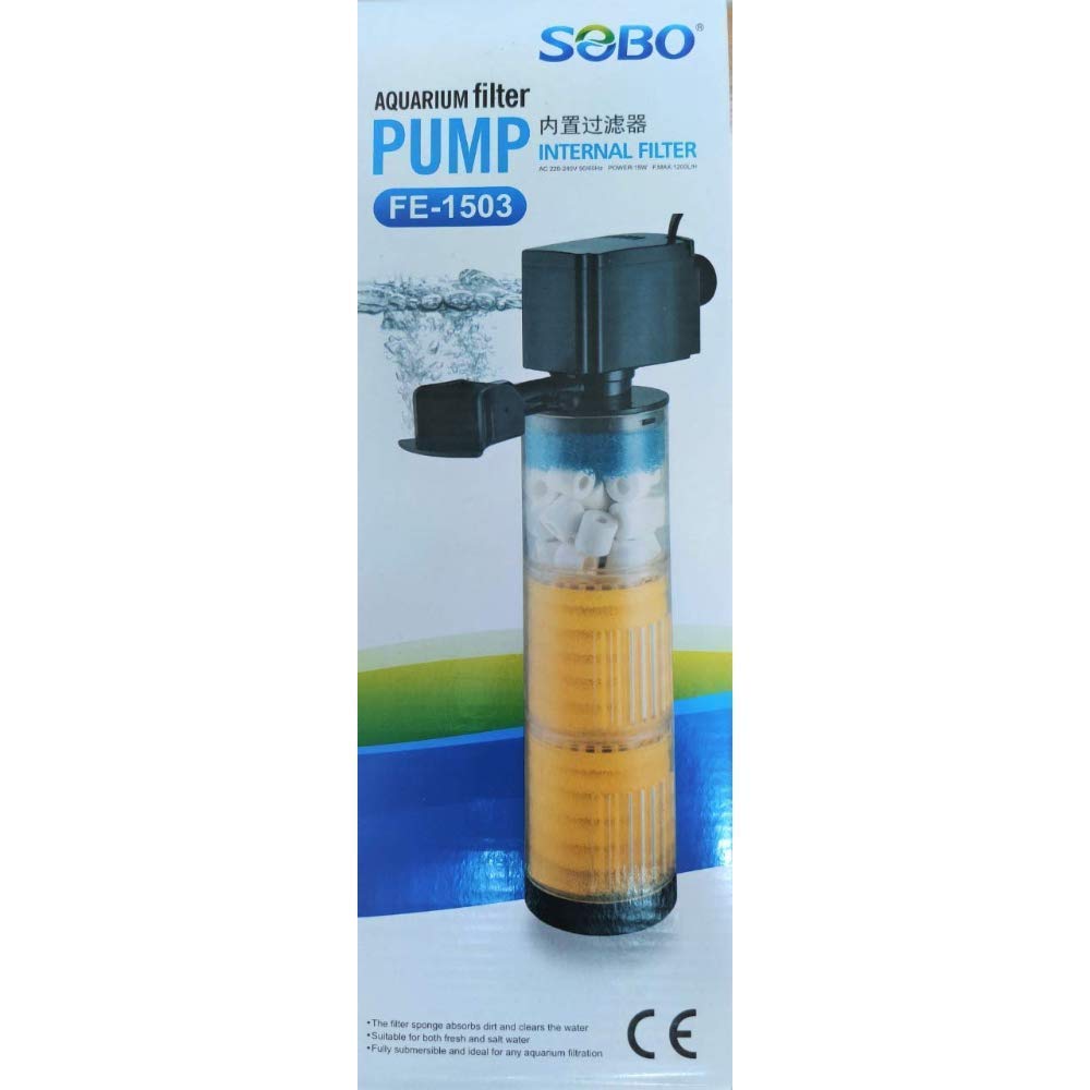 Sobo FE/FK -1503 Aquarium Internal Filter [AC 220-240V 50/60Hz Power:15W F.MAX :1200L/HR] - Central Fish Aquarium (B08S72GNXJ) Amazon Price History, Amazon Price Tracker