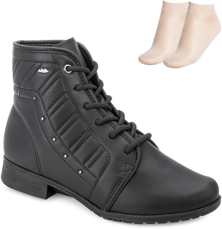 Bota Dakota G9552 Coturno Salto Baixo Tratorado Amarrar Feminino