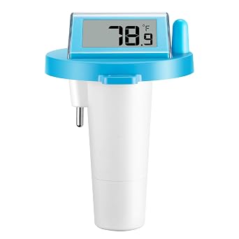 Pool Thermometer Floating Easy to Read Solar Digital Pool Thermometer with Large LCD Display, IPX8 Waterproof for Pool, Hot Tub, Pond and Ice Bath