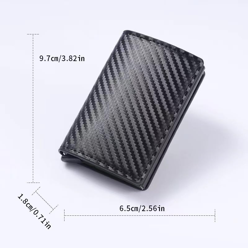 Small wallet，Minimalist wallet for men，slim rfid card holder，Carbon fiber black,Reusable Shockproof, anti pressure and waterproof packaging box4