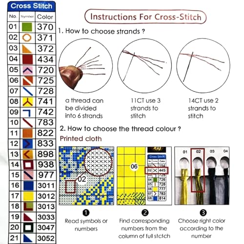 Image of Joyhoor Stamped Cross Stitch Kits for Beginners Needlepoint Kits for Adults Embroidery Kits 11CT Counted Cross Stitch Kits Printed Embroidery Pattern-Rainbow Unicorn 18x18 inchs