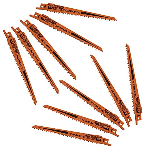 Accesorios de recambio para sierra de poda sin cable Parkside PASA 20-Li A1 IAN351743 Accesorios para sierras sin cable Parkside Hojas de sierra (10 hojas de sierra de sable para madera)