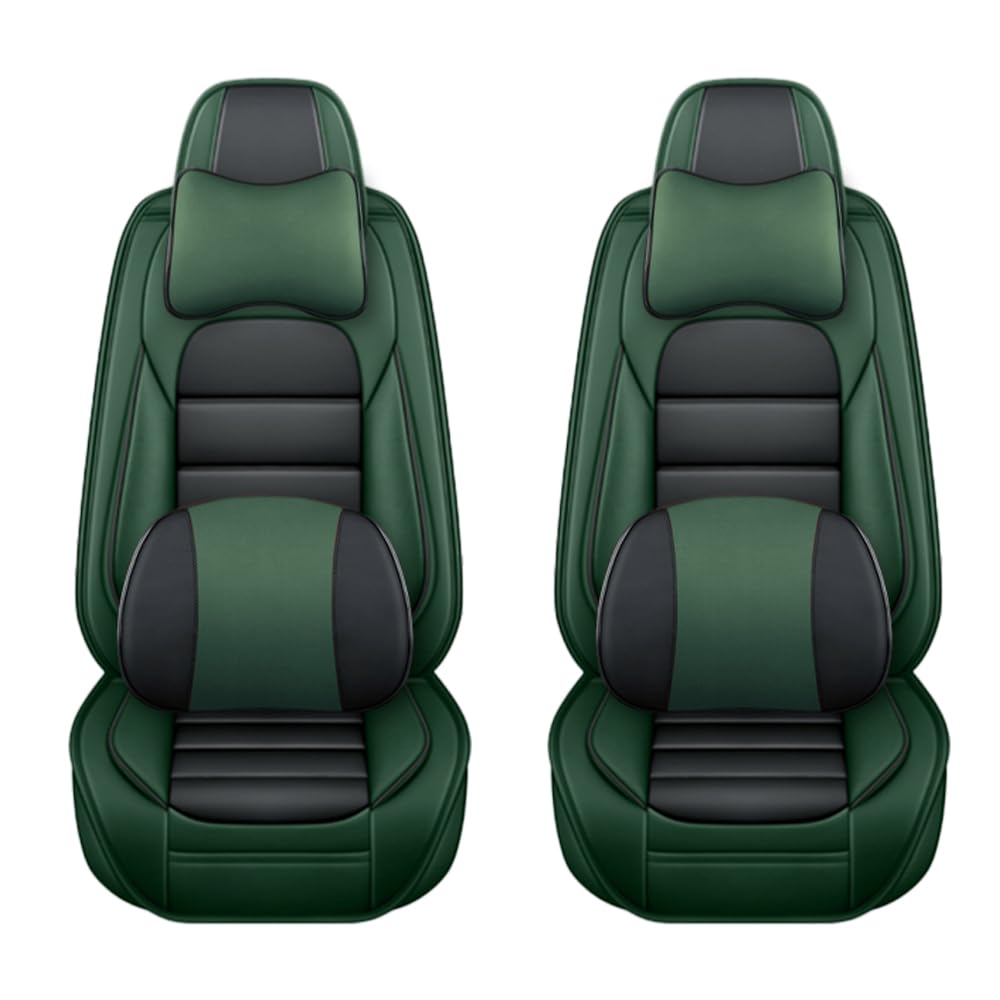 2 Seat Covers For Audi Q3 2015-2025 - Breathable, Waterproof, With Airbag Slots & Storage Pockets (Green)