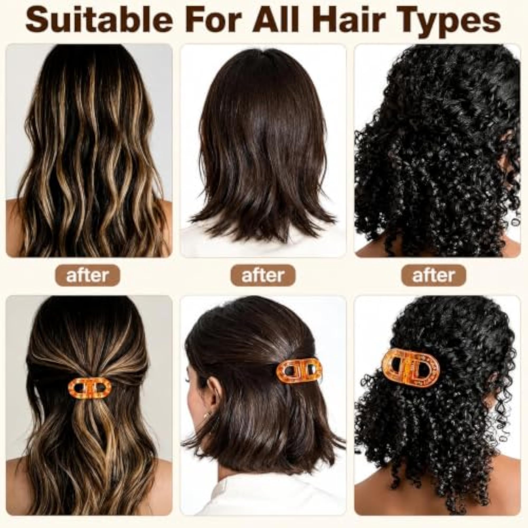 Magnetic Hair Clutchers for Women, 2-in-1 Section Clips