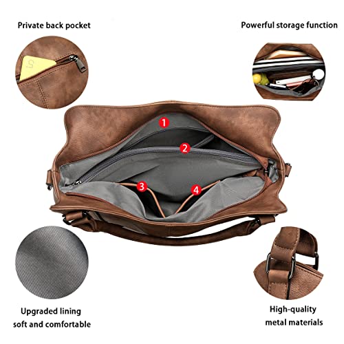 Image of lapsting Hobo Bags for Women Handbags Purse Ladies Boho Shoulder Bag Crossbody Purses Faux Leather