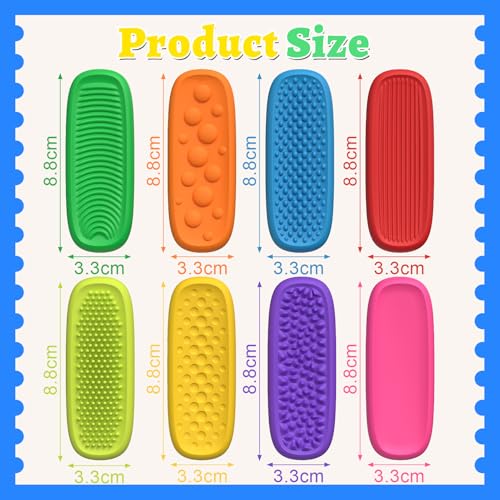 LZDMY Fidget Toys Finger 8 Stück, Sensorik Spielzeug Steine Anti Stress Kinder, Stressabbau Spielzeuge, Sensory Toys Fühlsteine Kinder, sensorisches Spielzeug Hilfsmittel für Adhs, Autismus & Angst