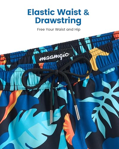 Image of maamgic 2 in 1 Mens Swim Trunks 7 Inch Swim Shorts Swim Suits Board Shorts