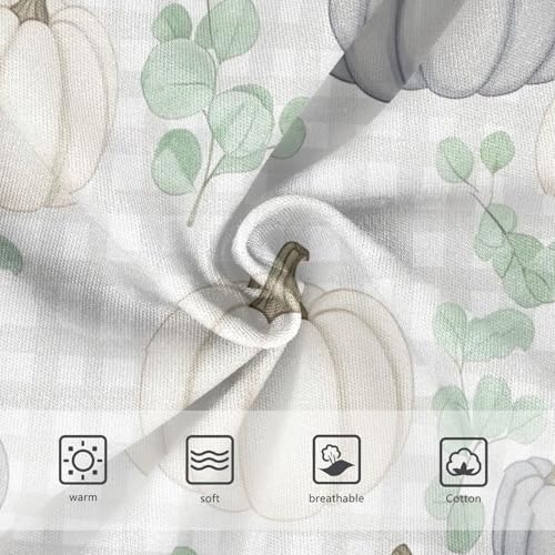 Toddler Panties, Pastel Pumpkins Blue Girls' Cotton Brief Underwear, 2–8 Years3