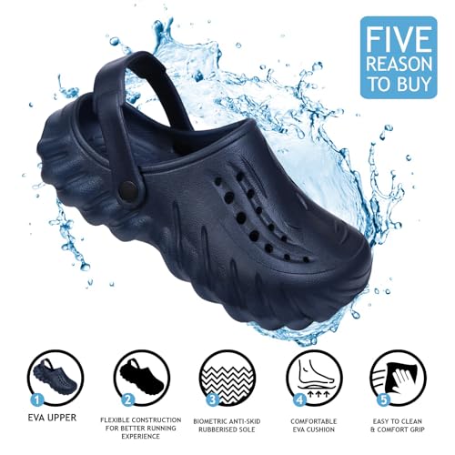 Image of Men's Clogs | Lightweight, Waterproof, Durable & Stylish Casual Footwear | Indoor & Outdoor Slip-On Slippers for Men