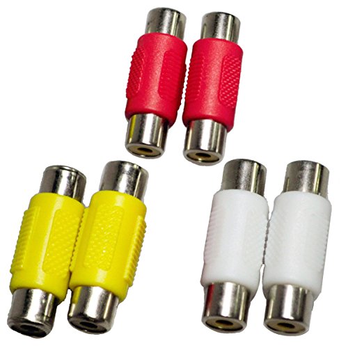Besmelody RCA Female to Female Coupler Jack Adapter - 6-Pack