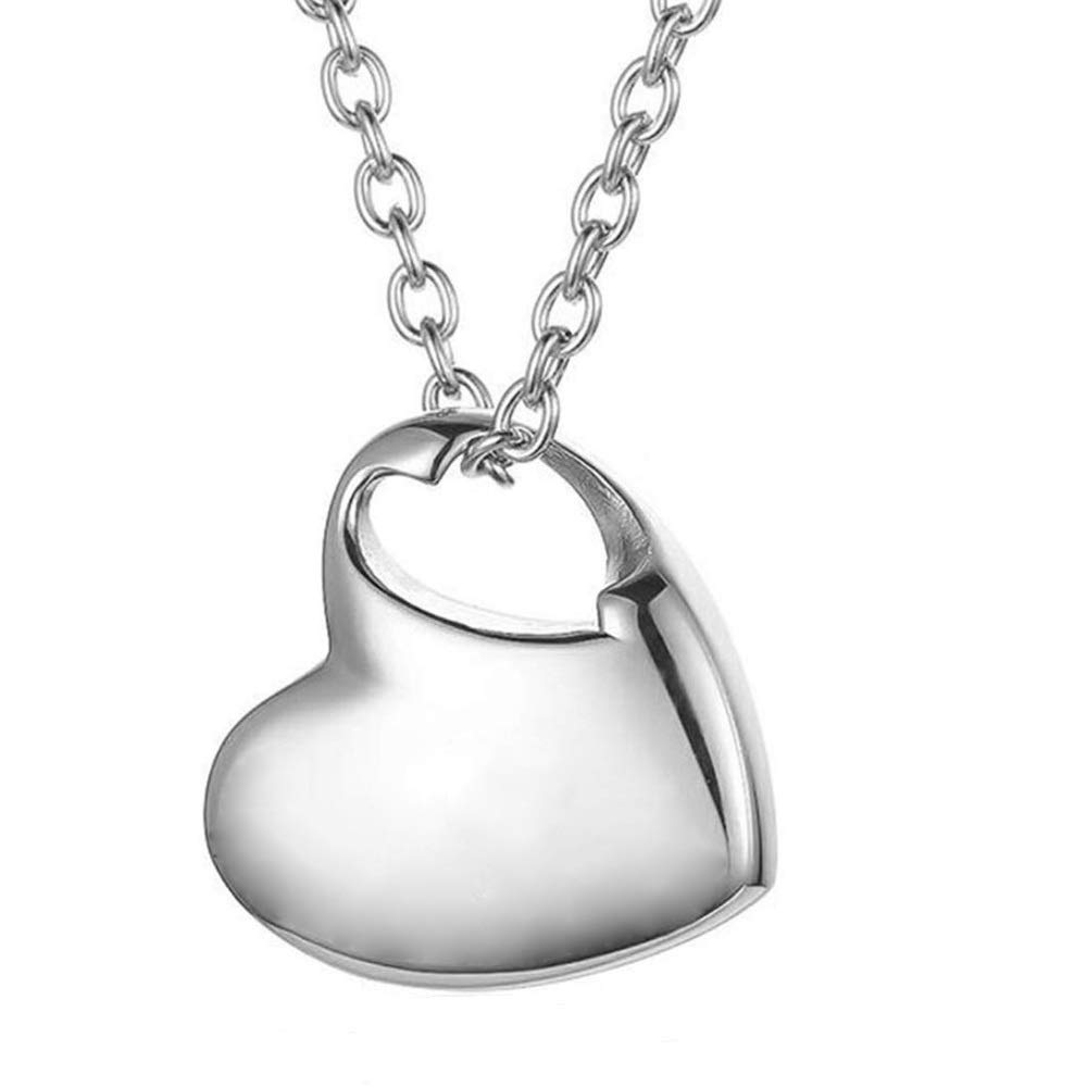 ID Herz Asche Medallion + Kette mit Gravur nach Wunsch Urne Memorial Anhänger