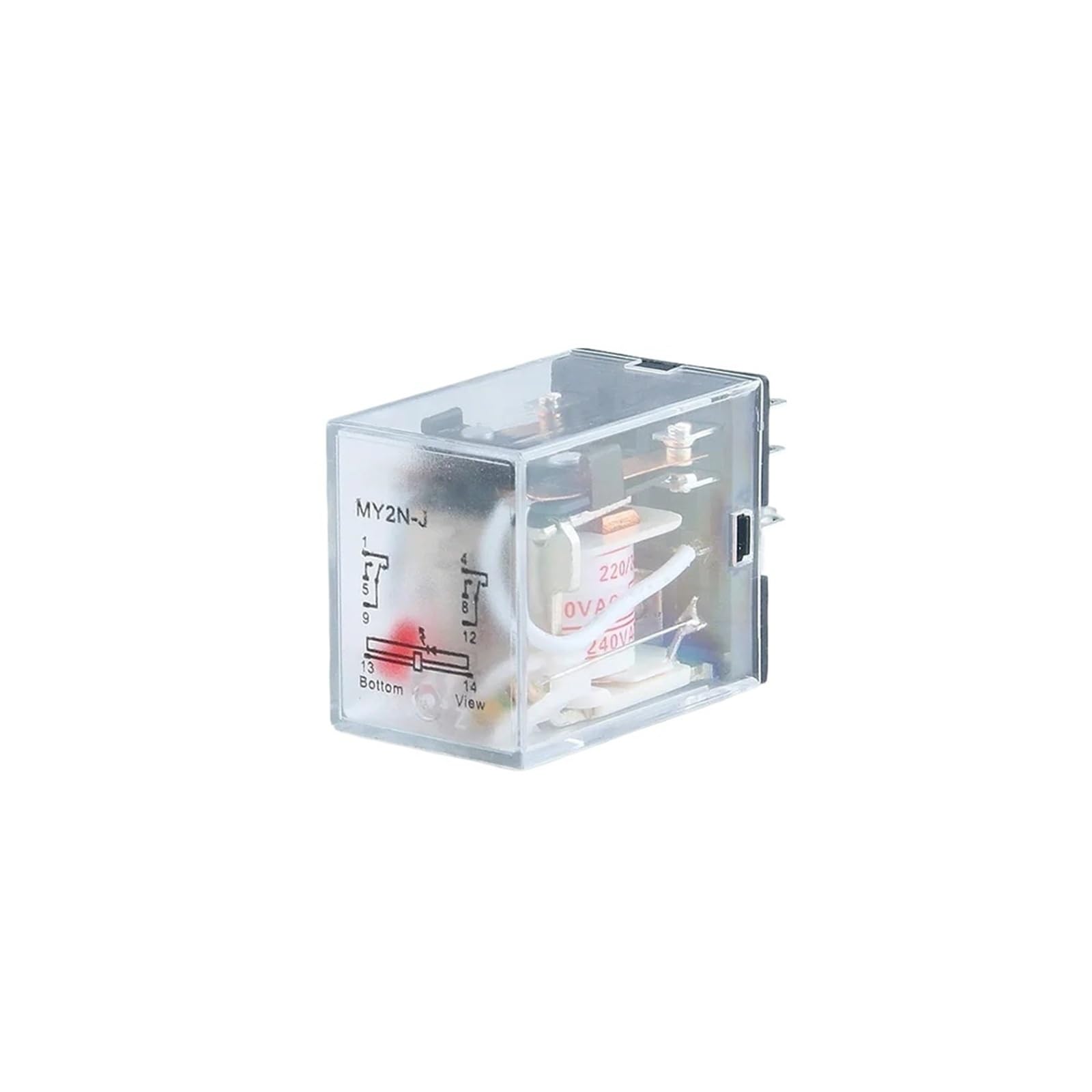5 uds LY2NJ LY3NJ LY4NJ relé de potencia de carril DIN 12V 24V DC 110V 220V 380V AC con Base de enchufe Control Industrial(LY4NJ,AC 110V)