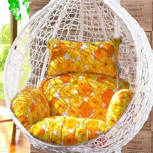 Cojines para silla de huevo para balancín de patio, cojines para silla de huevo colgante, cojín de repuesto para silla de huevo con cojín para jardín balcón (multicolor), rosa