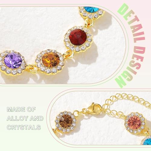 ACEDRE Colorful Crystal Bracelet Multicolor Rhinestone Bracelets for Women by ACEDRE - Used condition - Image 4