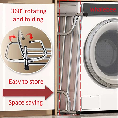 Étendoir à linge pliable et extensible de 76 à 136 cm pour balcon