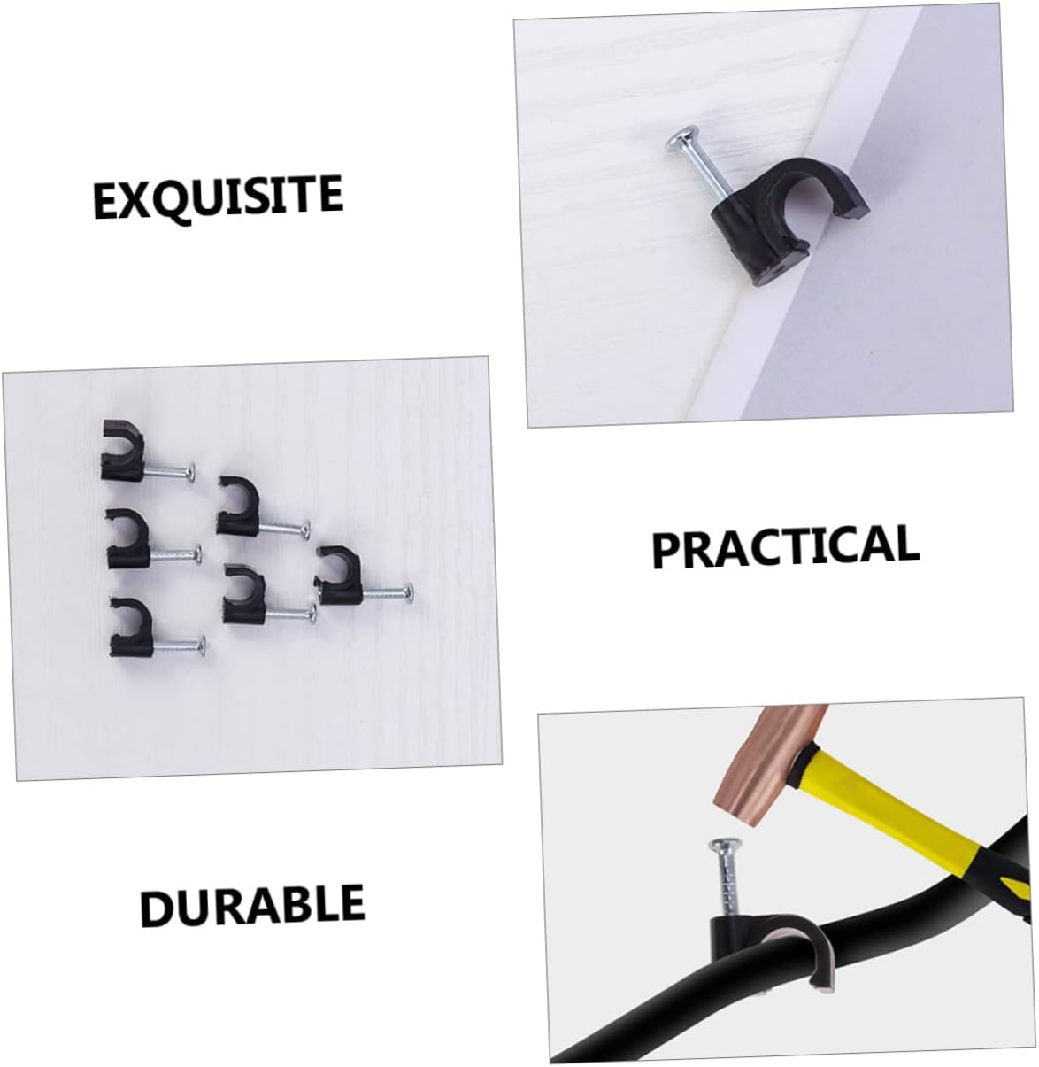 Artibetter 1set Cable Staples Assorted Outdoor Wire Clips for Easy Installation of Electrical Cables for Home Office and Outdoor Use
