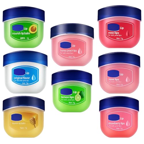 Mini Lip, 8PCS Lips Balm Set, Lip Moisturiser for Dry & Dark Lips, Day & Night Lip Care, Lip Balm Alternative, Mini Lip Balm Set, Deep Hydration