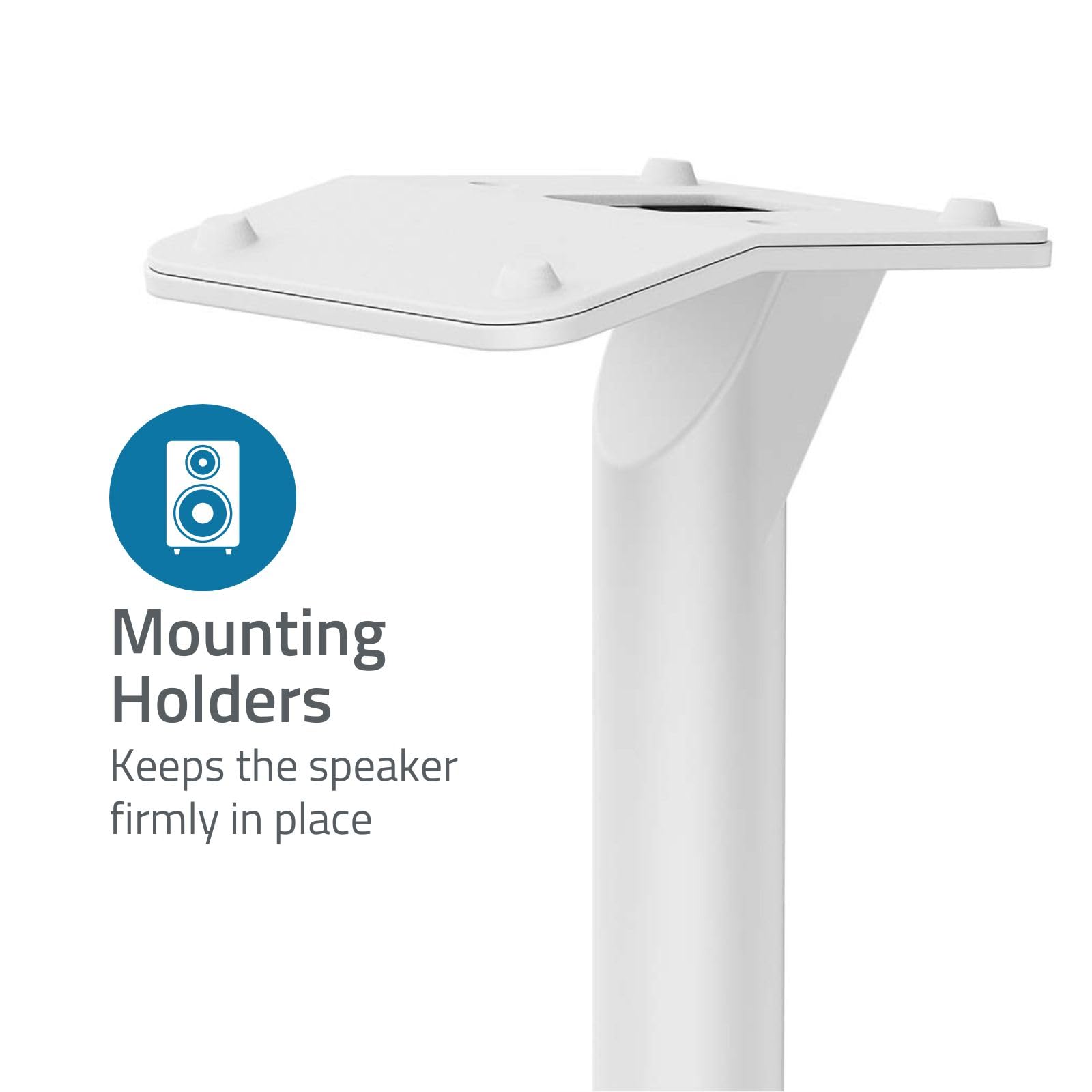 NEDIS Uchwyt głośnikowy – kompatybilny z: Sonos Era300 – stojak – 5 kg – stały – ABS/metal – biały