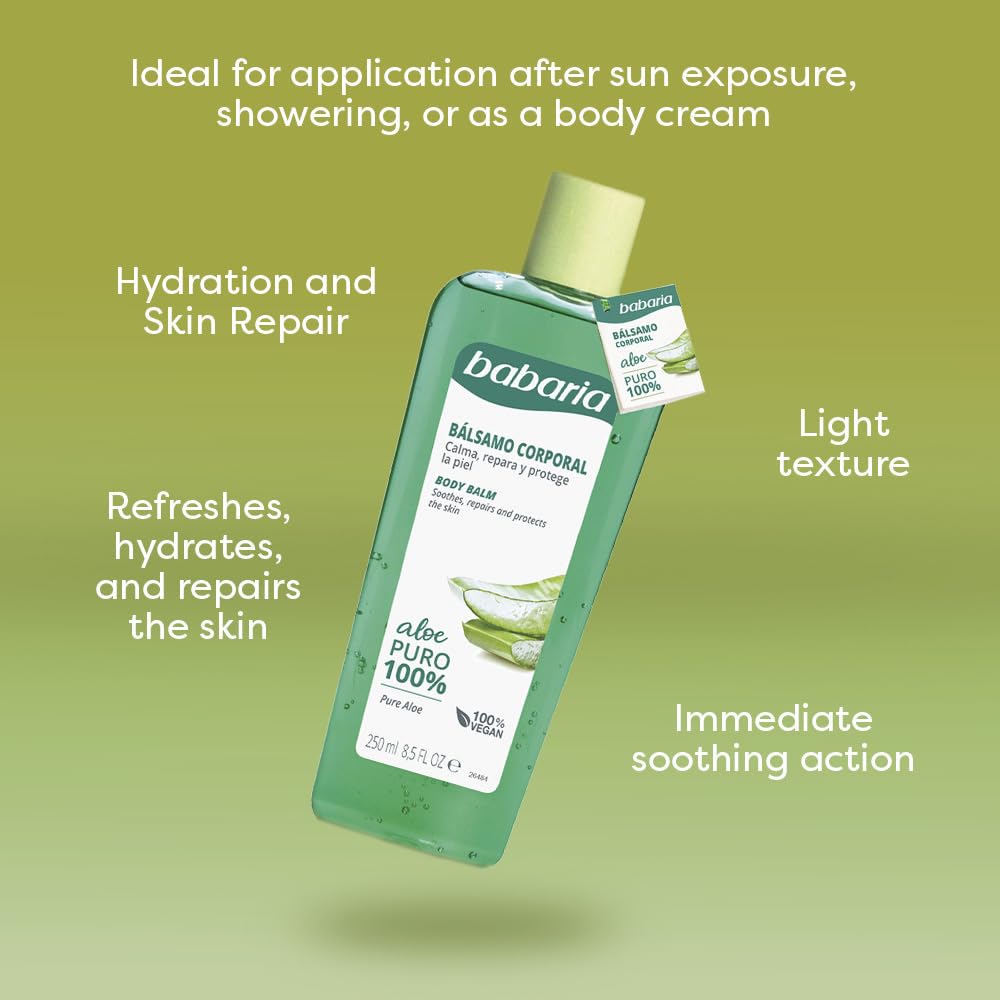 Babaria - Feuchtigkeitscreme fr den Krper mit reinem Aloe Vera | 100%  reines Aloe Vera Creme 250ml | Feuchtigkeitscreme fr Mnner und Frauen |  Leicht strukturierte Krperfeuchtigkeitscreme : Babaria Blsamo Reparador Aloe  Vera 250ml: Amazon.de: Kosmetik