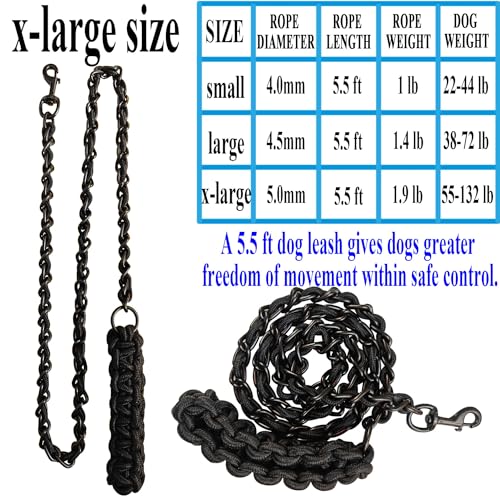 Dog-Leash-Metal-Leashes-with-Pet-Collar-Training-Walking-Leads-Heavy-Duty-Anti-Bite-Chain-Rope-Hook-for-Medium-and-Large-Dogs - Cucciolini Doodles   Dog-Leash-Metal-Leashes-with-Pet-Collar-Training-Walking-Leads-Heavy-Duty-Anti-Bite-Chain-Rope-Hook-for-Medium-and-Large-Dogs