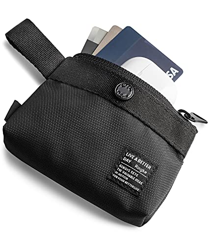 Image of Ringke Mini Pouch [2-Way Bag Miniature] Nylon Carrying Pouch Small Bag - Black
