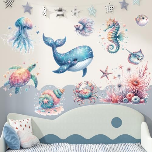 Vinilos decorativos marinos Ocean Fish 2 planchas 27x83 cm miniatura 5