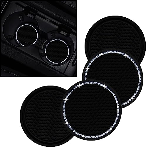 Posavasos Antideslizante para Auto 4 Piezas Negro miniatura 1