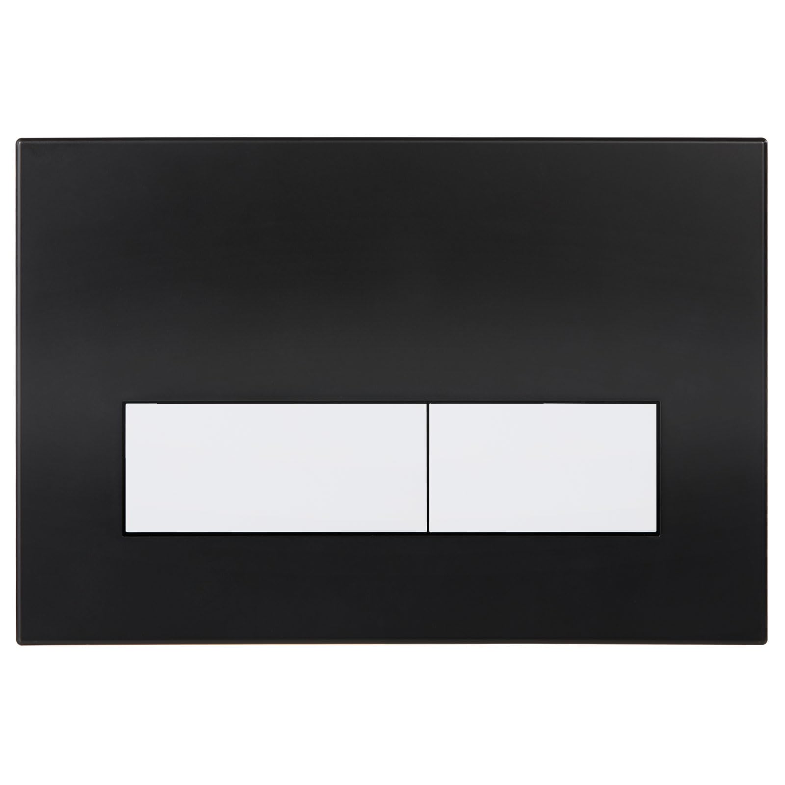 Mendorio Toilet Control Plate, Compatible with Geberit Sigma, UP300 and UP320, with Double Flush Equipped with a Set of Hunting Levers and Installation Frame (Matte Black & White Matt Button)
