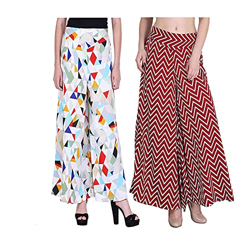 by Myra-Syra Flayered Printed Palazzo for Womens