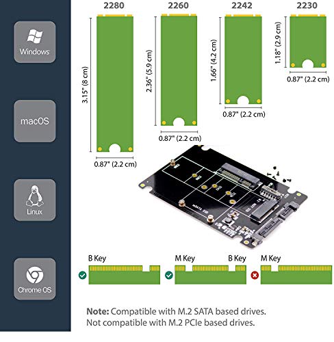 Adaptador mSATA SSD a SATA III 2.5" 7mm Negro miniatura 4