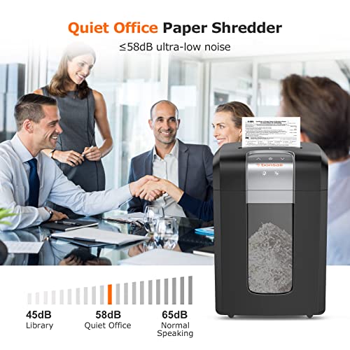 Bonsaii 20 Sheet Office Paper Shredder, 120-Minute Cross-Cut Heavy Duty Shredders Also Shreds Cd/Credit Card, Commercial Shredder With 8-Gal Pullout Basket, Jam Proof & 4 Casters, Black (3S30 Upgrade) #TOP6