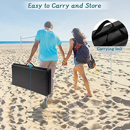 image for Dkeli Gymnastics Yoga Exercise Mat - Folding Extra Thick Tumbling Mat 