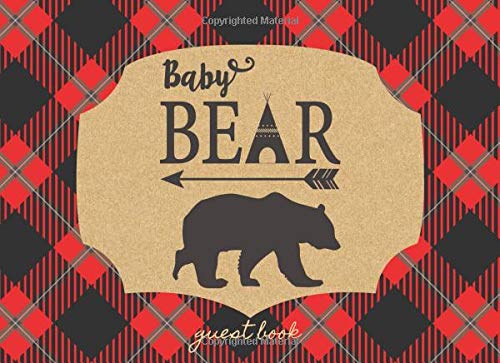 Baby Bear Guest Book: Ideal for a Lumberjack theme baby shower! Space for a picture, Write predictions & advise, with gift log.
