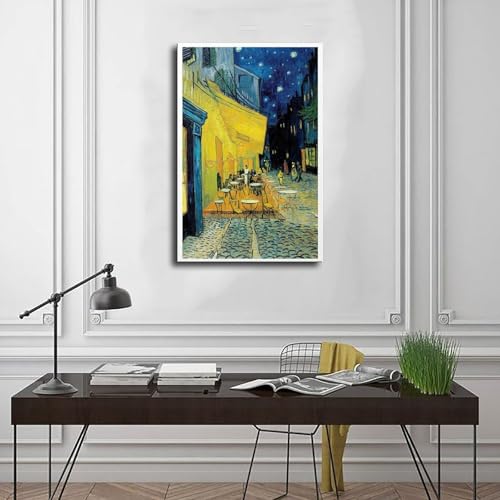 Impression sur toile terrasse de café de haute qualité 50x76 cm - 3