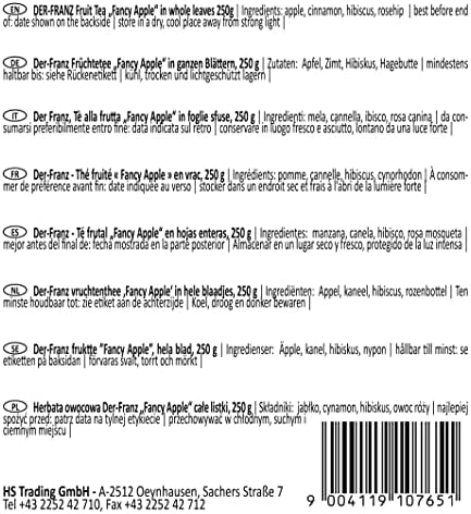 Der-Franz - Fruit Tea "Fancy Apple" in Whole Leaves, 250 g