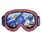 EMBRO BOF Snowy Peaks - Parche de esquí de 2 pulgadas, parche de esquí de montaña de nieve, parches bordados de esquí de aventura para chaquetas