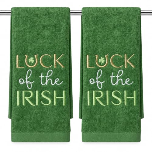 St. Patrick's Day Fingertip Hand Bathroom Towels Luck of the Irish, 12"x18"
