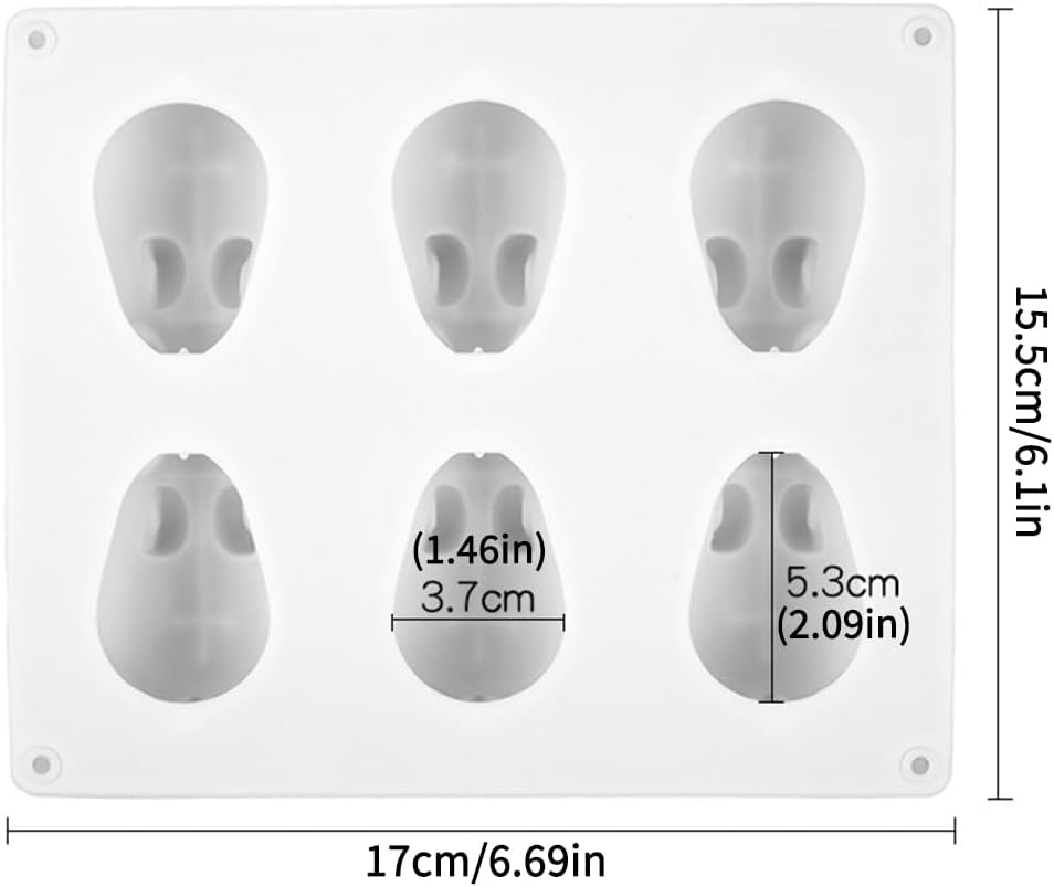 Silicone Baking Mold, Chocolate Ice Tray 6-Cavity 3D Rabbit Shape Cake Decorating Pan for Adult Kitchen Crafting Suppiles