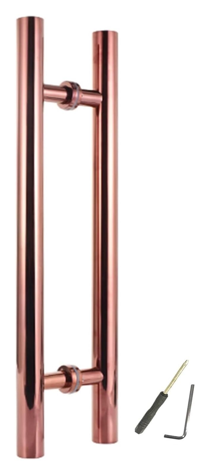 Poignée de porte en verre acier inoxydable design H