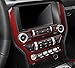 Red Carbon Fiber Car Styling Sticker Decals Central Control Panel Interior for Mustang 2015 2016 2017 2018 2019 2020 2021 2022 2023