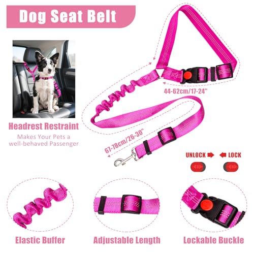 YXFDOYT No-Pull Dog Harness & Leash Set with Accessories (Pink, M) — view 6