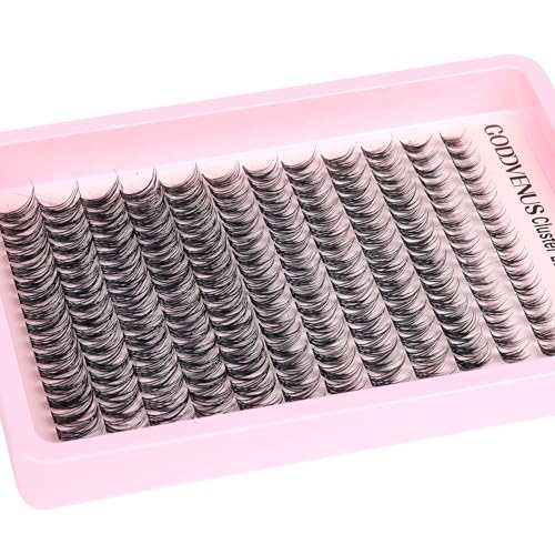 Image of Lash Clusters Wispy Lashes Clusters Like Eyelashes Extension in Salon Natural DIY Cluster Eyelash Extensions for 5-7 days 9-16mm D Curl Fluffy DIY Individual Lashes (192pcs D Curl)