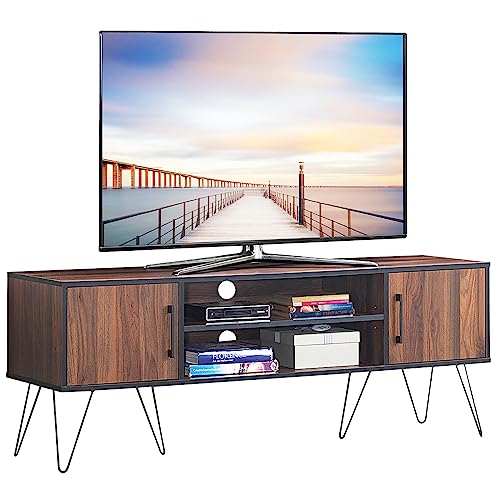 COSTWAY TV-Schrank für Fernseher bis 60 Zoll, Fernsehschrank mit Türen &...