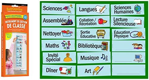 Easy Daysies French Grade 1-7 Classroom Visual Daily Schedule Daily Visual Schedule