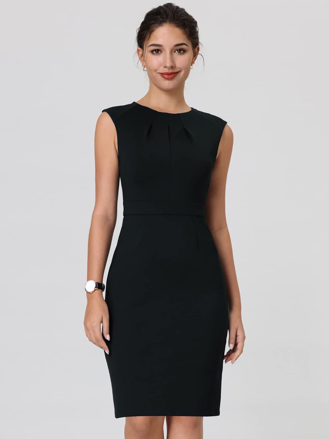 Women's Work Pencil Dresses Sleeveless Professional Business Sheath Dress - Image 2